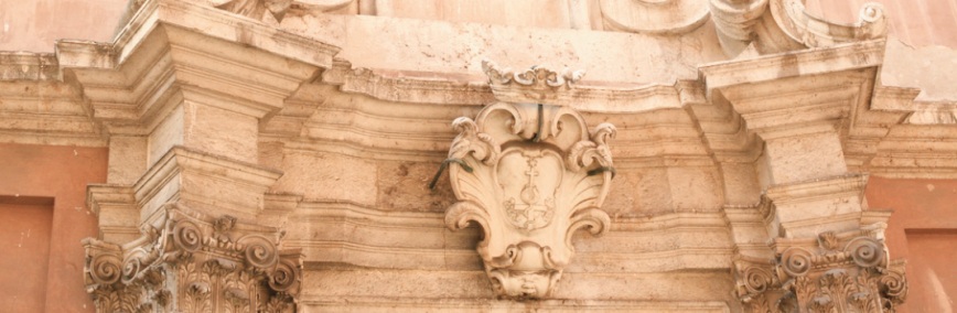 Cagliari, Marina district: Façade of St. Antony church - detail
